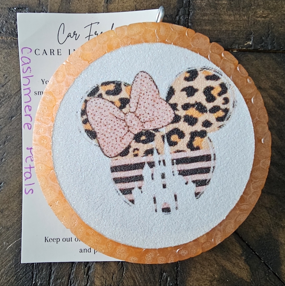 Leopard Print Minnie Mouse Car Freshener